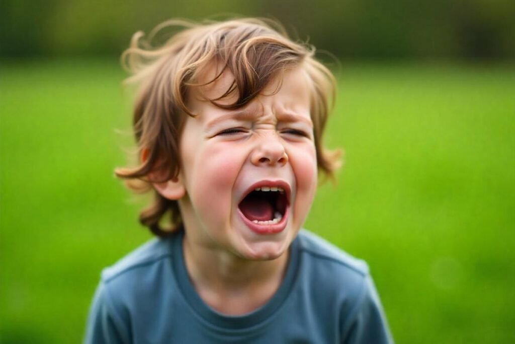 menino chorando com raiva - parentalidade - saúde mental infantil