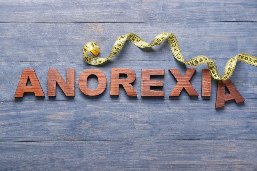 placa escrito anorexia