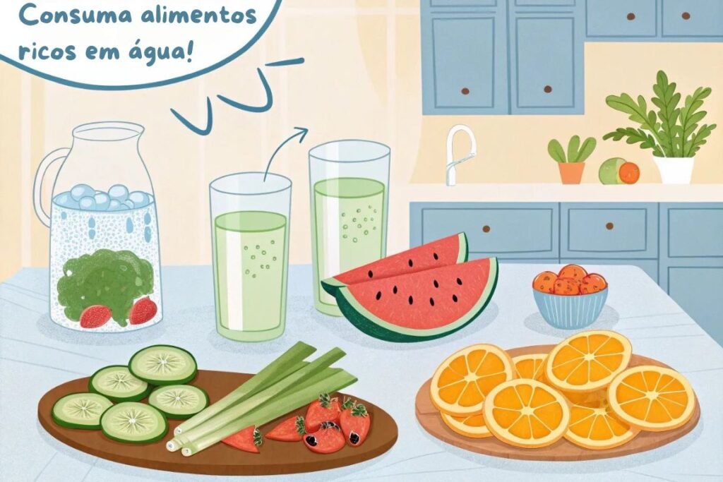 alimentos ricos em água