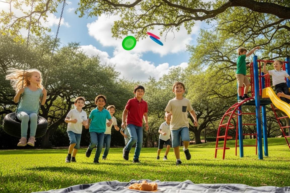 Crianças brincando no parque