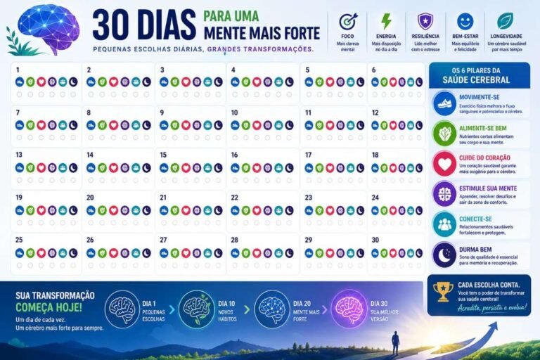 Guia Prático de 30 Dias para Saúde Cerebral