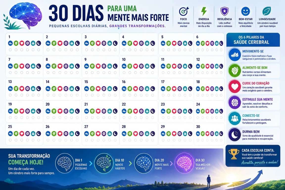 Guia Prático de 30 Dias para Saúde Cerebral